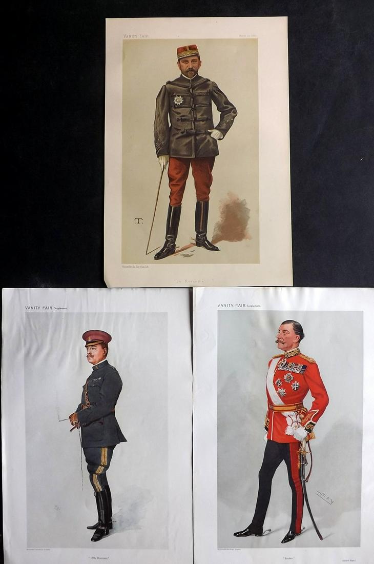 Vanity Fair Prints C1900 Lot of 3 Military Prints (1 of 2)