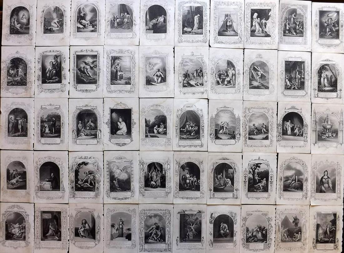 Fletcher, Alexander C1840 Lot of 50 Religious Prints (1 of 9)