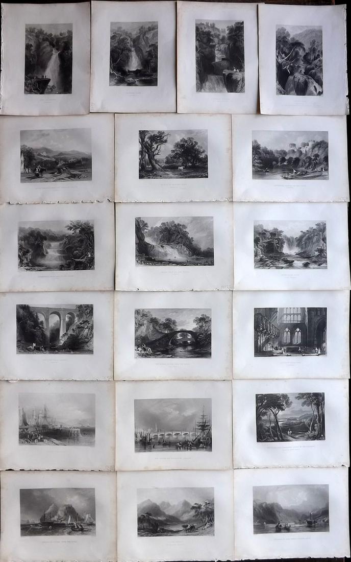 Scotland 1838 Lot 19 Steel Engraved Views from Beattie: Steel Engraving Published 1838, London for "Scotland Illustrated..." by William Beattie. Illustrated by Thomas Allom, William Bartlett and H. M'Culloch. Paper Size: 10.5 x 8 inch (27 x 21cm) Minor mar