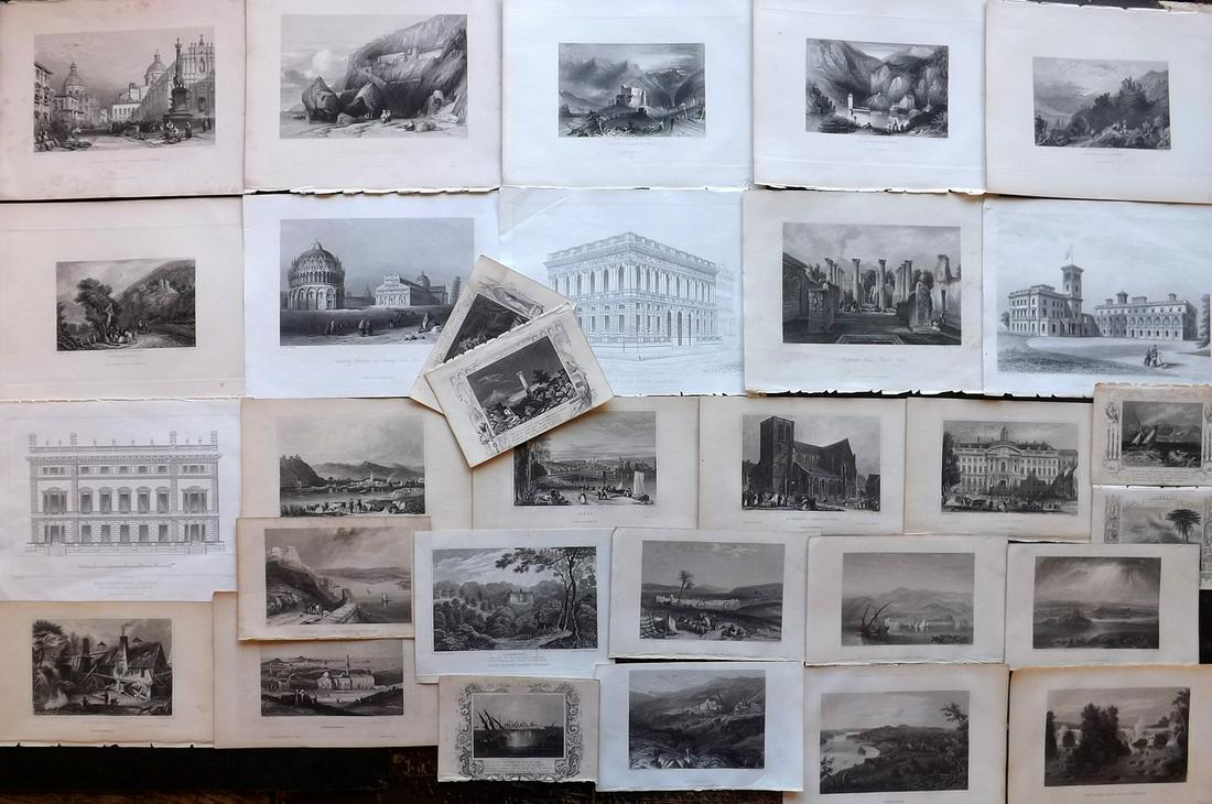 World Views 19th Cent. Lot of 30 Steel Engravings (1 of 7)