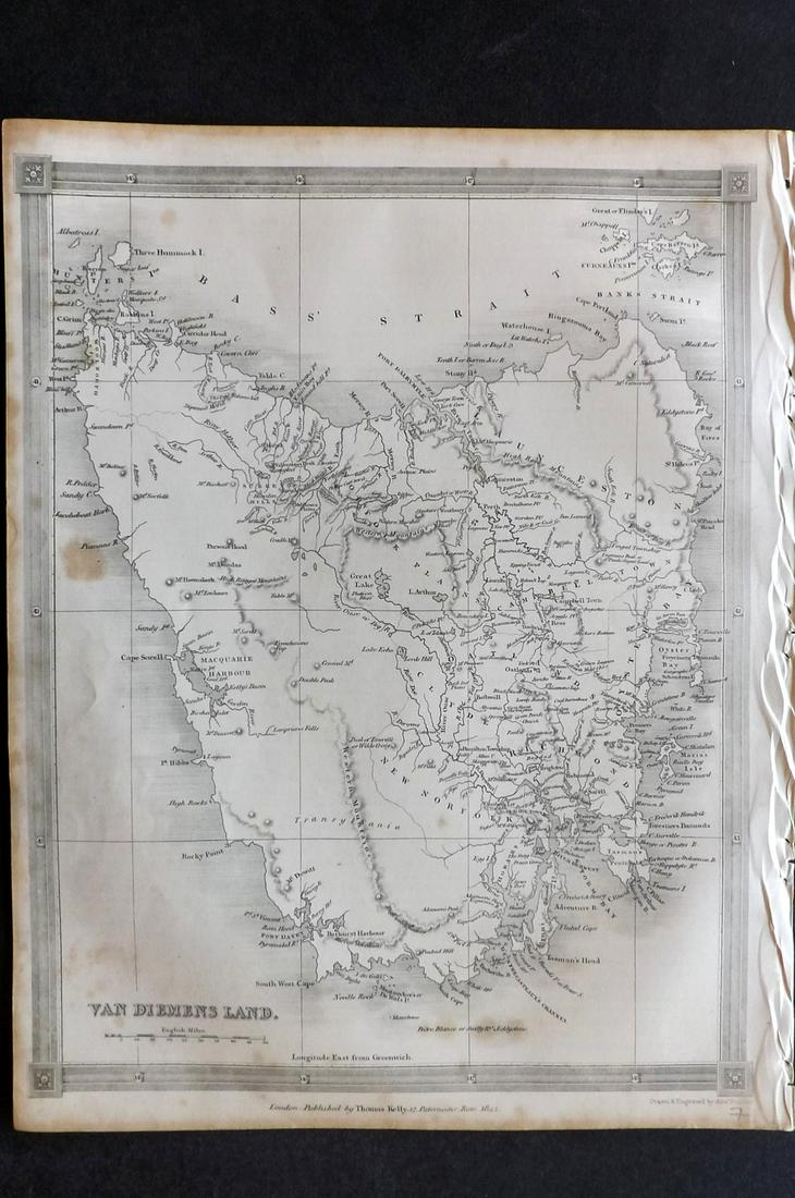 Findlay, Alex C1835 Antique Map. Tasmania Australia (1 of 2)