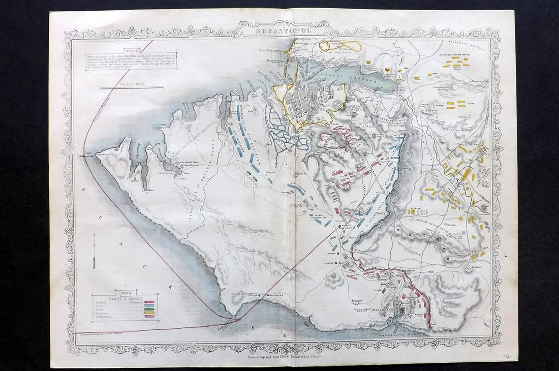 Rapkin, John 1857 HC Map of Siege of Sebastopol, Crimea (1 of 2)