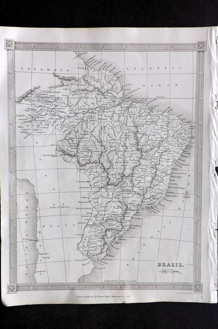 Findlay, Alex C1835 Antique Map. Brazil (1 of 2)