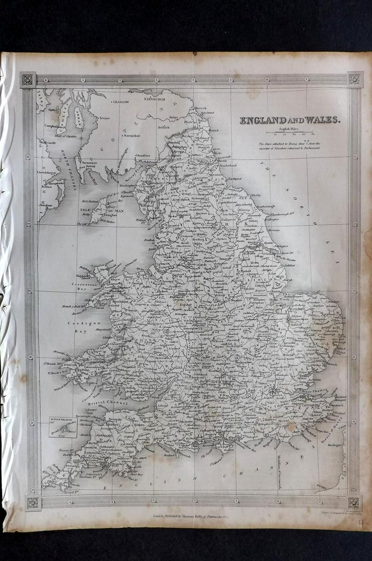 Findlay, Alex C1835 Antique Map. England & Wales (1 of 2)