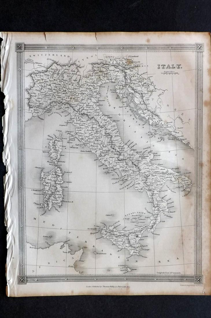 Findlay, Alex C1835 Antique Map. Italy (1 of 2)