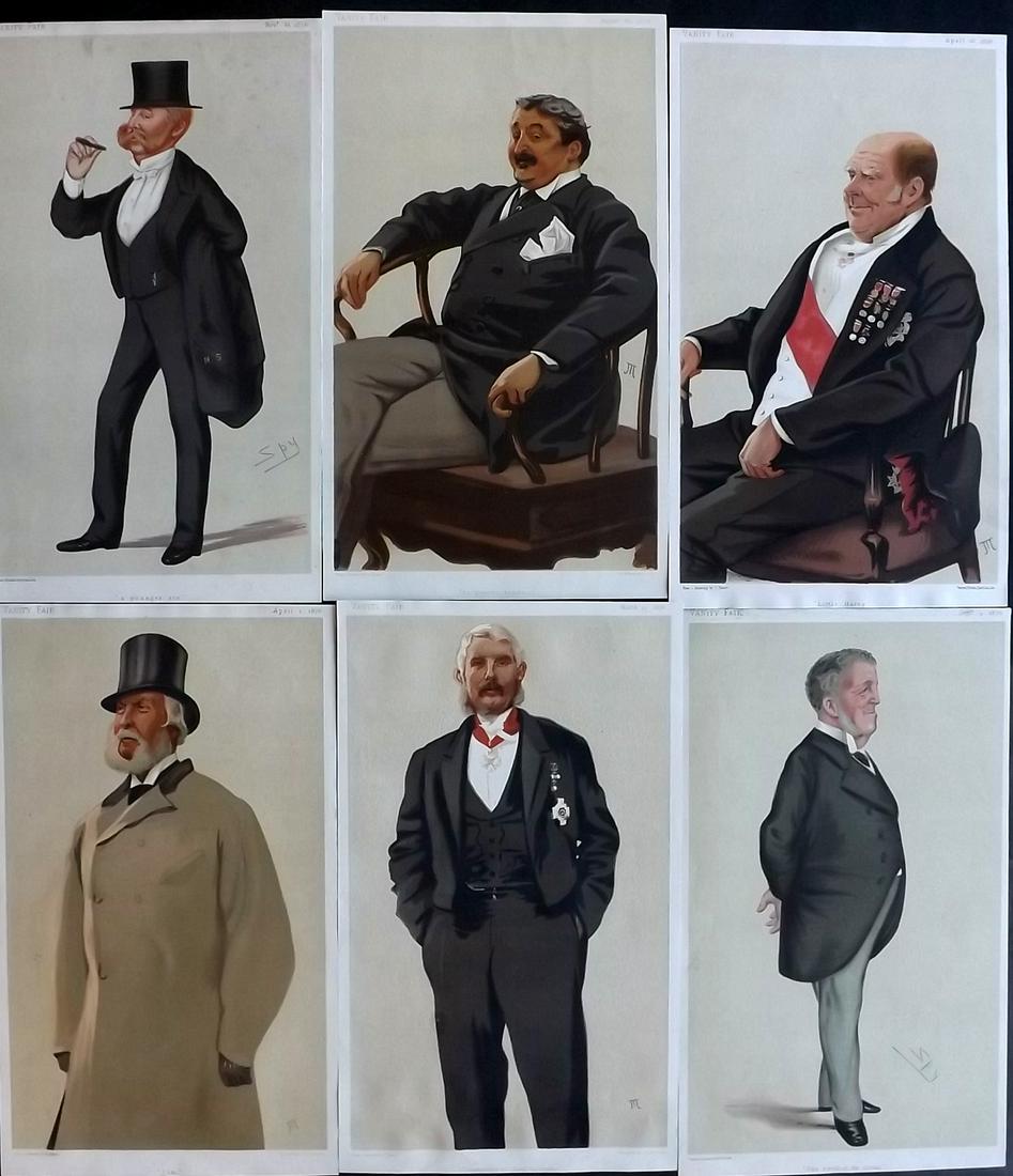 Vanity Fair Prints 1876 Lot of 6 Spy etc Cartoons (1 of 2)
