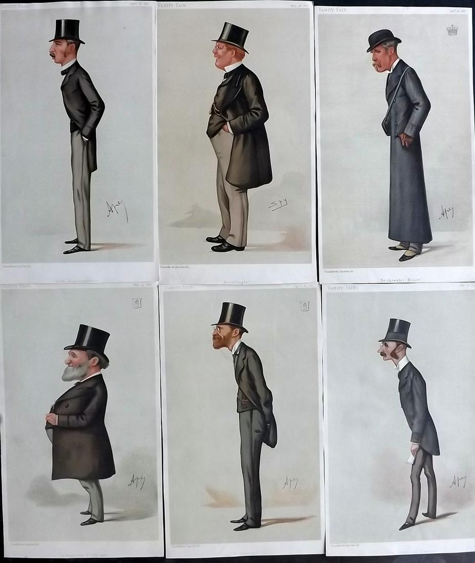 Vanity Fair Prints 1887 Lot of 6 Spy etc Cartoons (1 of 2)