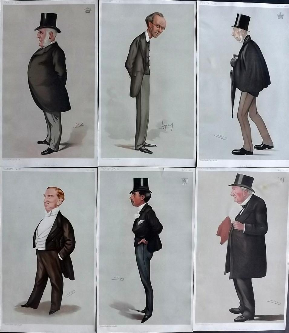 Vanity Fair Prints 1888 Lot of 6 Spy etc Cartoons (1 of 2)