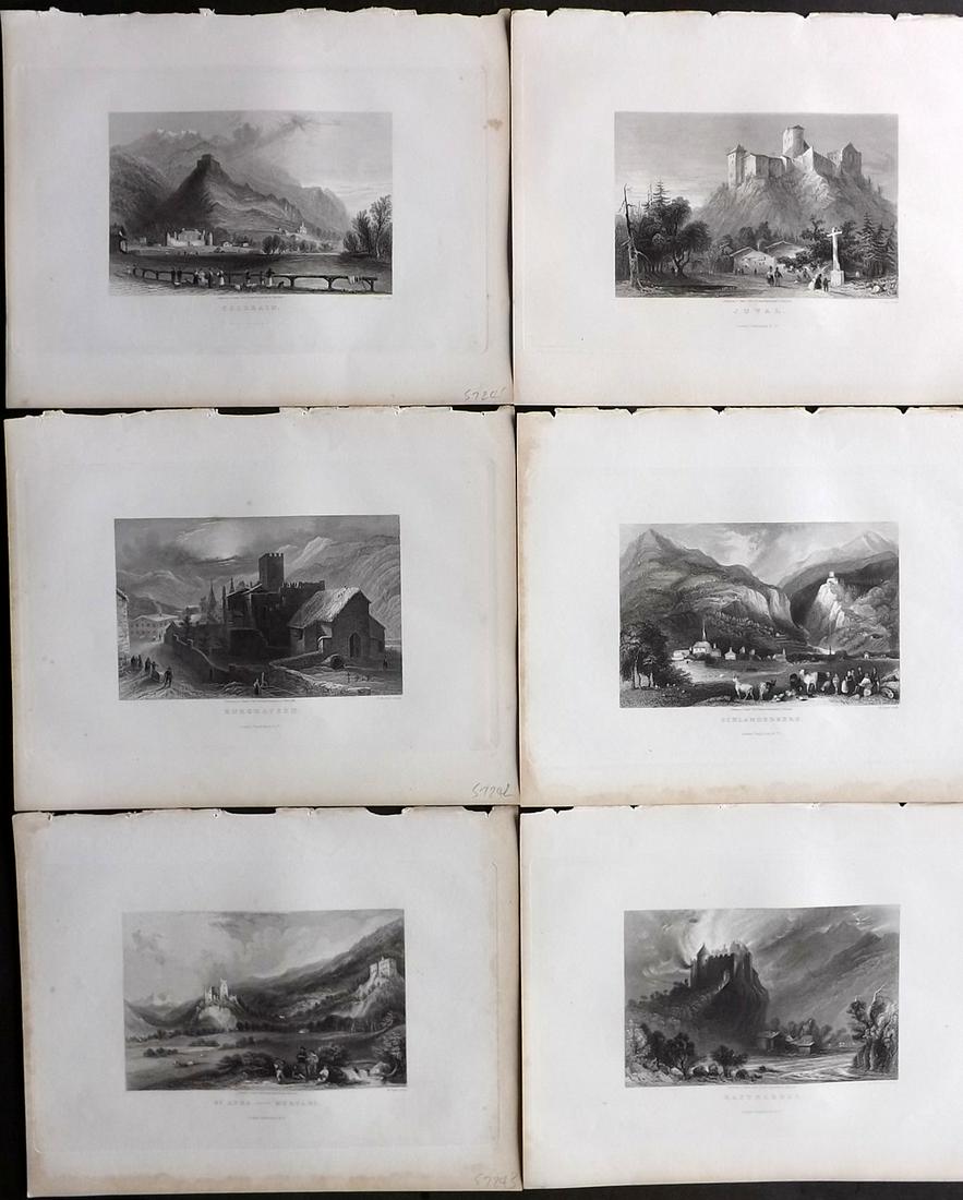Allom, Thomas 1836 Lot 6 Steel Engravings Tyrol Itay (1 of 2)