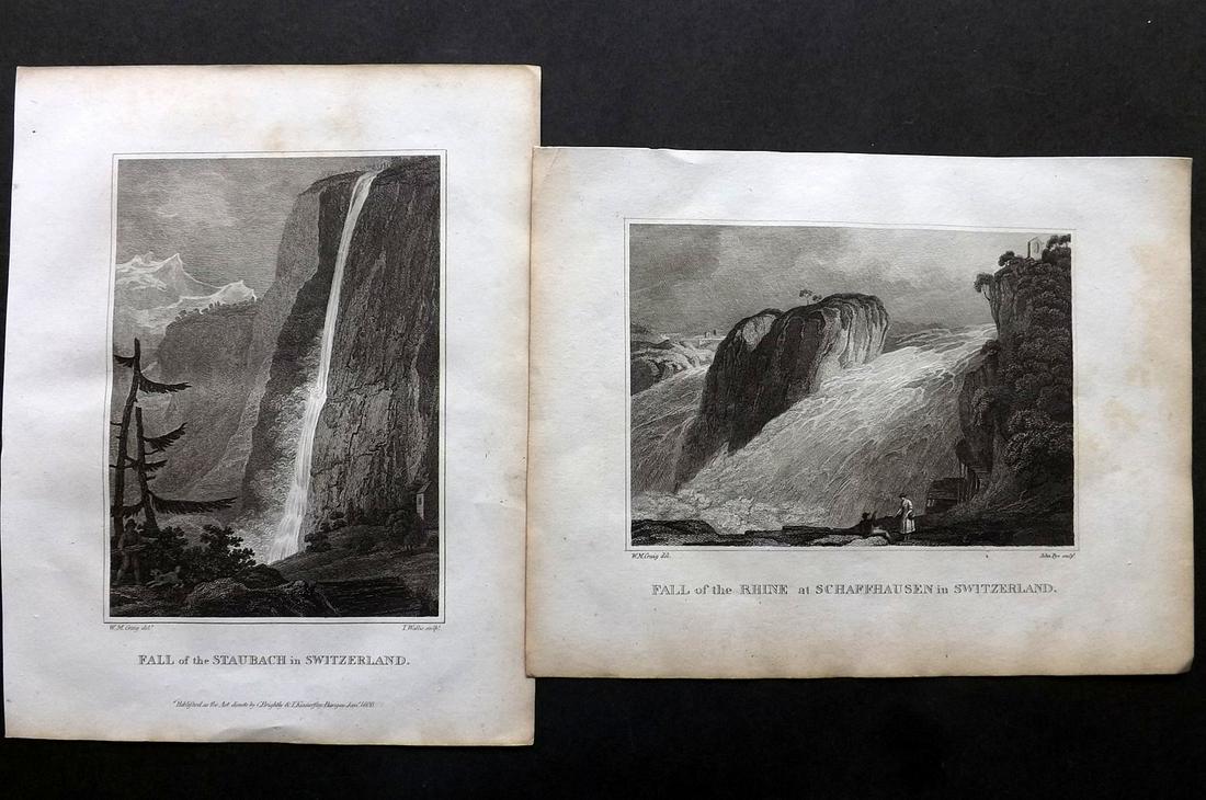 Blomfield, E. 1807 Pair of Prints. Waterfalls, (1 of 2)