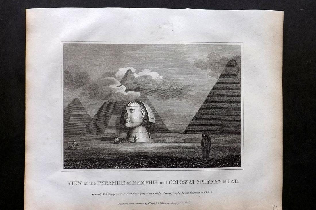 Blomfield, E. 1807 Print. Sphinx, Egypt (1 of 2)