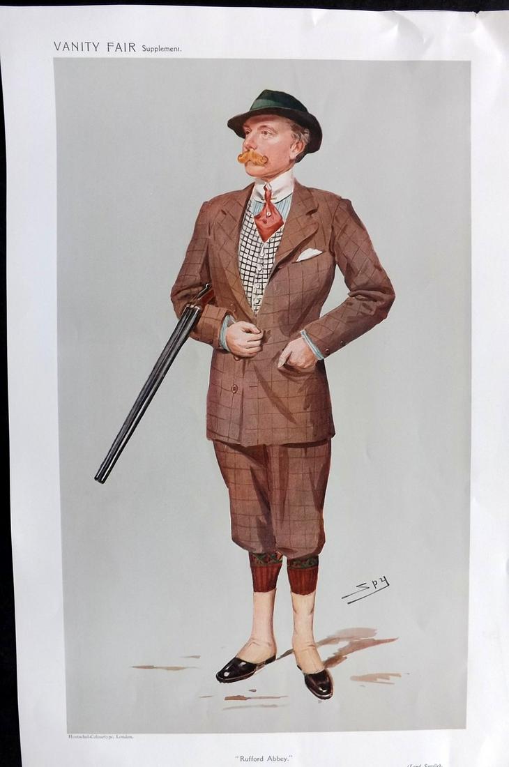 Vanity Fair Print 1908 Lord Savile, Game Hunter (1 of 2)