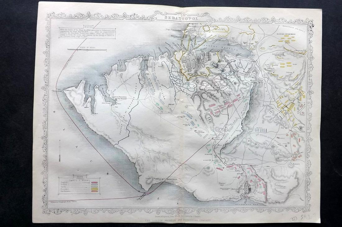 Rapkin, John 1857 HC Map of Siege of Sebastopol, Crimea (1 of 2)