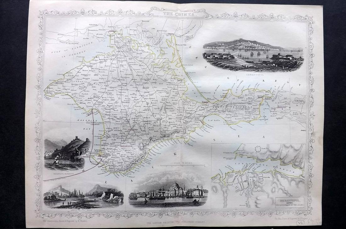 Rapkin, John 1857 Map of The Crimea. Ukraine Russia (1 of 2)