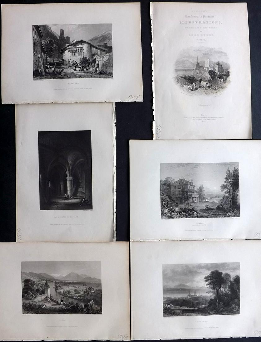 Finden, E. & W. 1834 Lot 6 Engraved Views. Switzerland (1 of 2)