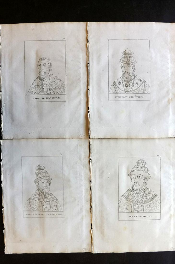 Levesque, Pierre 1812 Lot of 4 Russia Portraits (1 of 2)