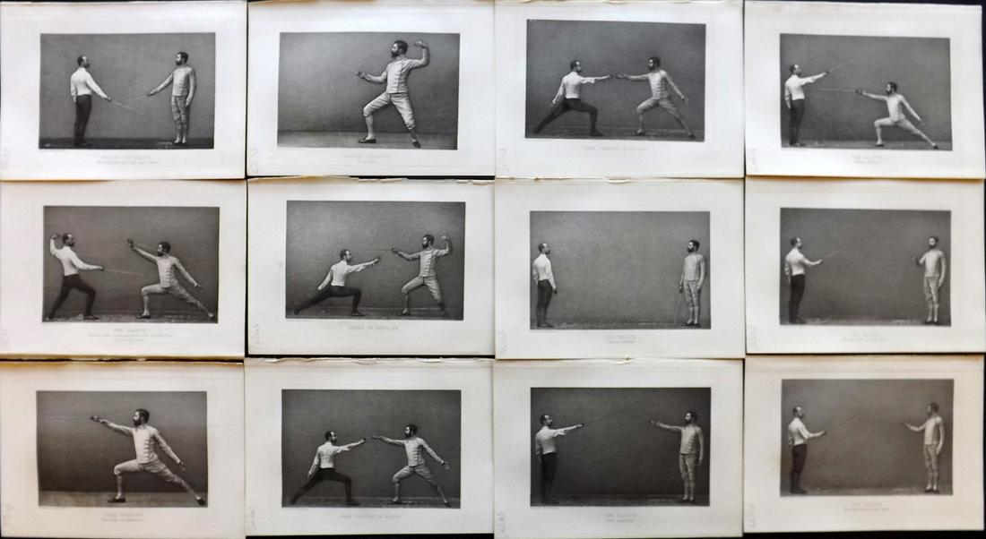 Sword Fencing 1901 Lot of 12 Prints. Badminton Library (1 of 2)