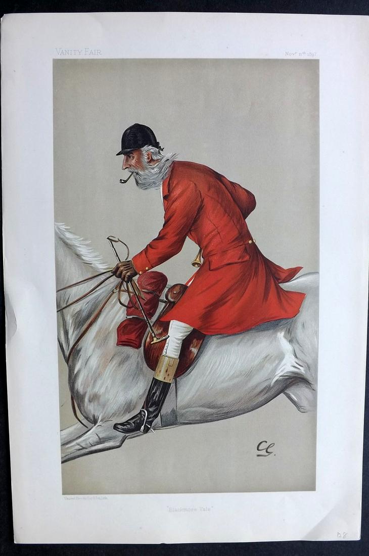 Vanity Fair Print 1897 Thomas Merthy Guest, Fox Hunter (1 of 2)