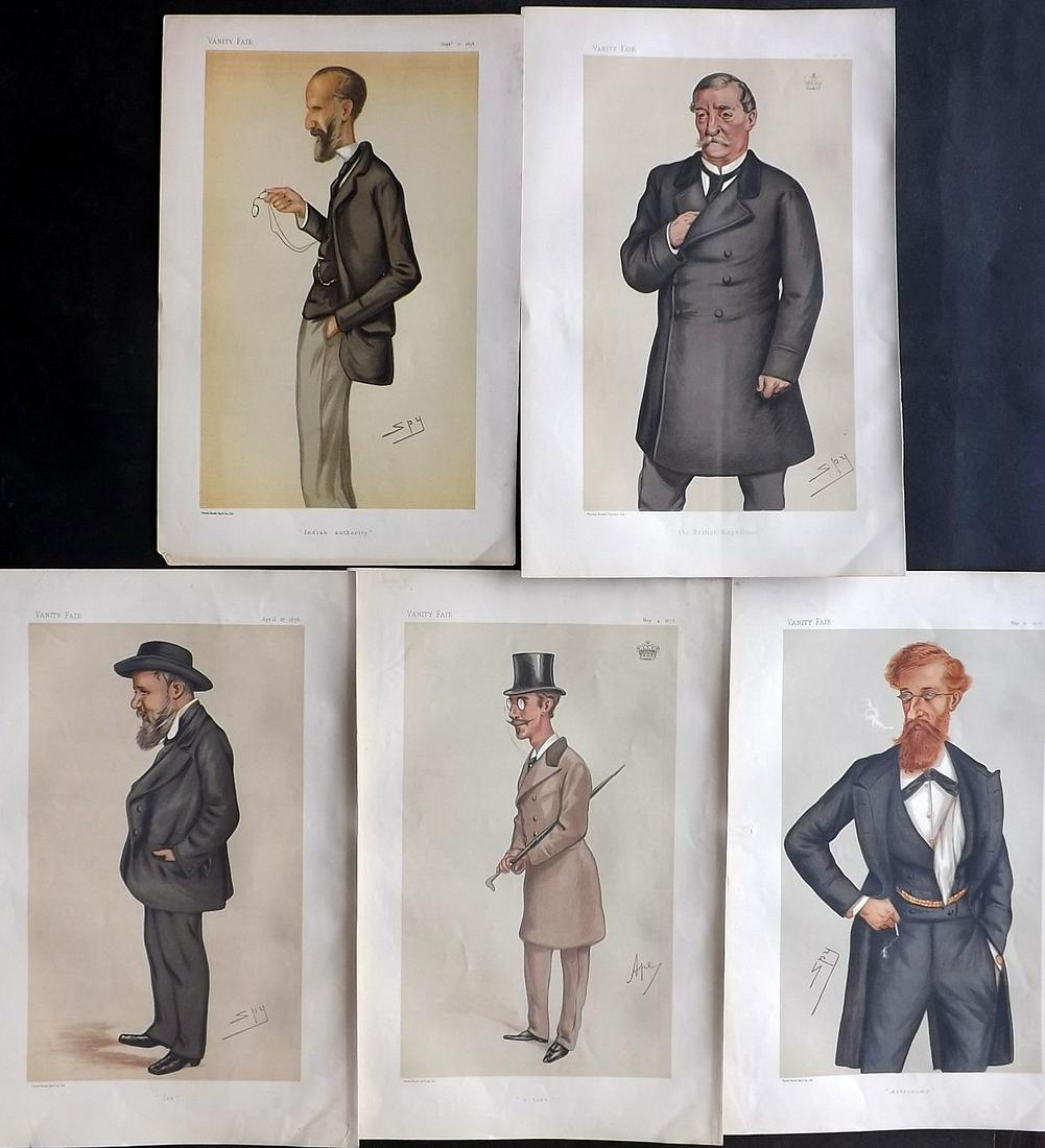 Vanity Fair Print 1878 Lot of 5 Spy etc Cartoons (1 of 2)