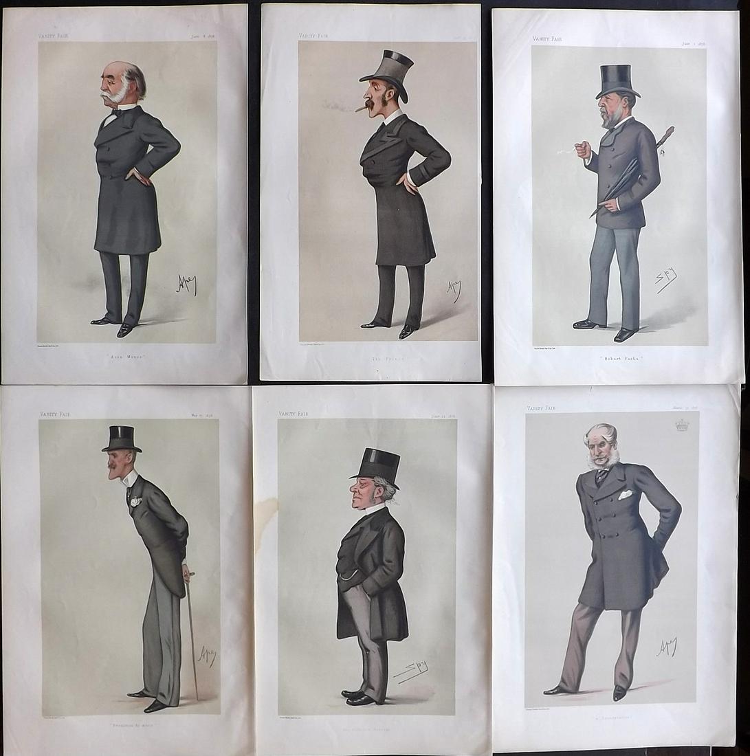 Vanity Fair Print 1878 Lot of 6 Spy etc Cartoons (1 of 2)