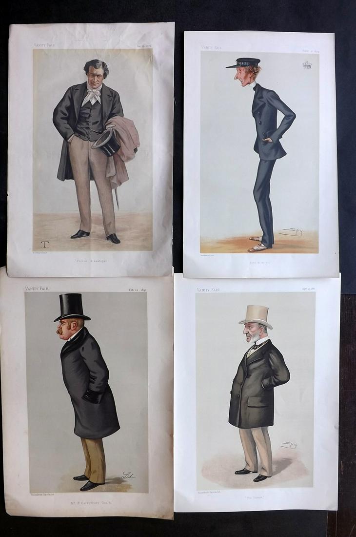 Vanity Fair Print 1879-90 Lot of 4 Spy etc Cartoons (1 of 2)