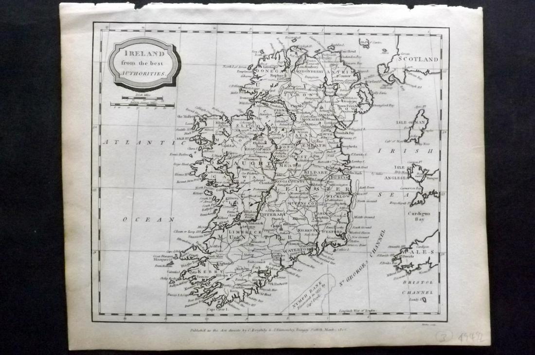 Barlow 1807 Antique Map. Ireland (1 of 2)
