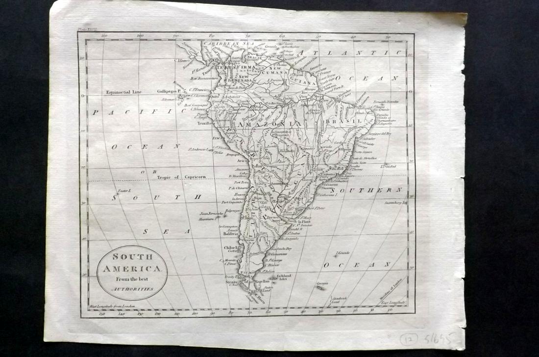 Guthrie, William 1806 Antique Map of South America (1 of 2)
