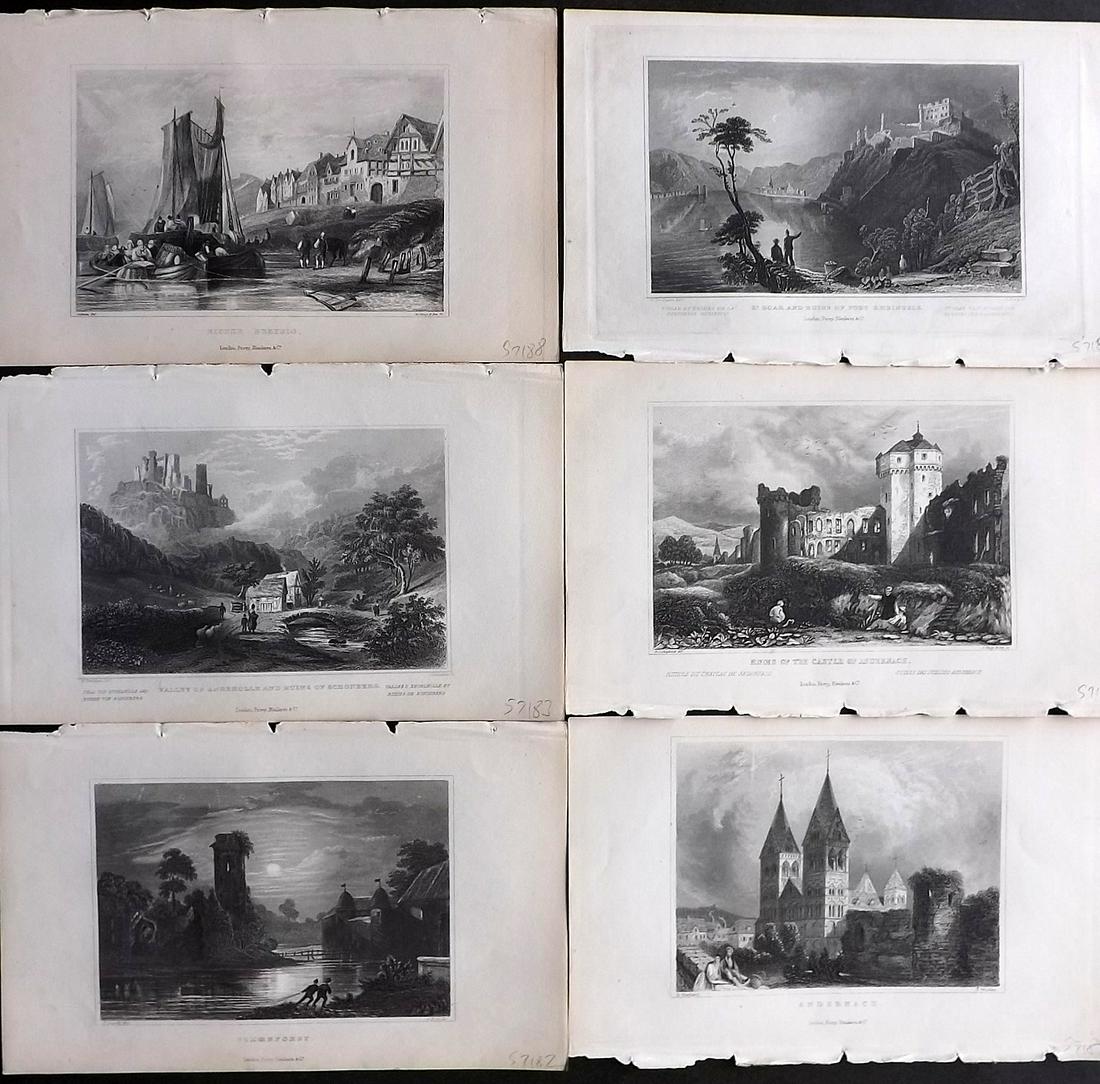 Black (Pub) 1840 Lot of 6 Steel Engraved Views. Germany (1 of 2)
