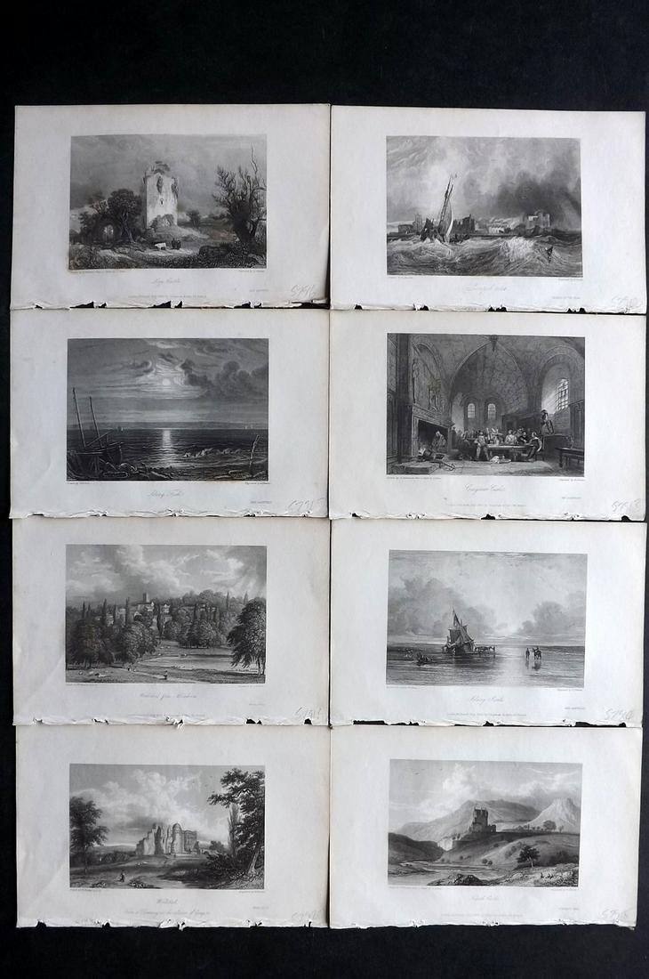 British Views 1833 Lot of 8 Prints from Waverley (1 of 2)