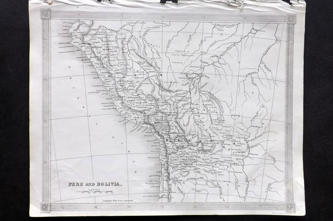 Findlay, Alex C1835 Antique Map. Peru & Bolivia (1 of 2)