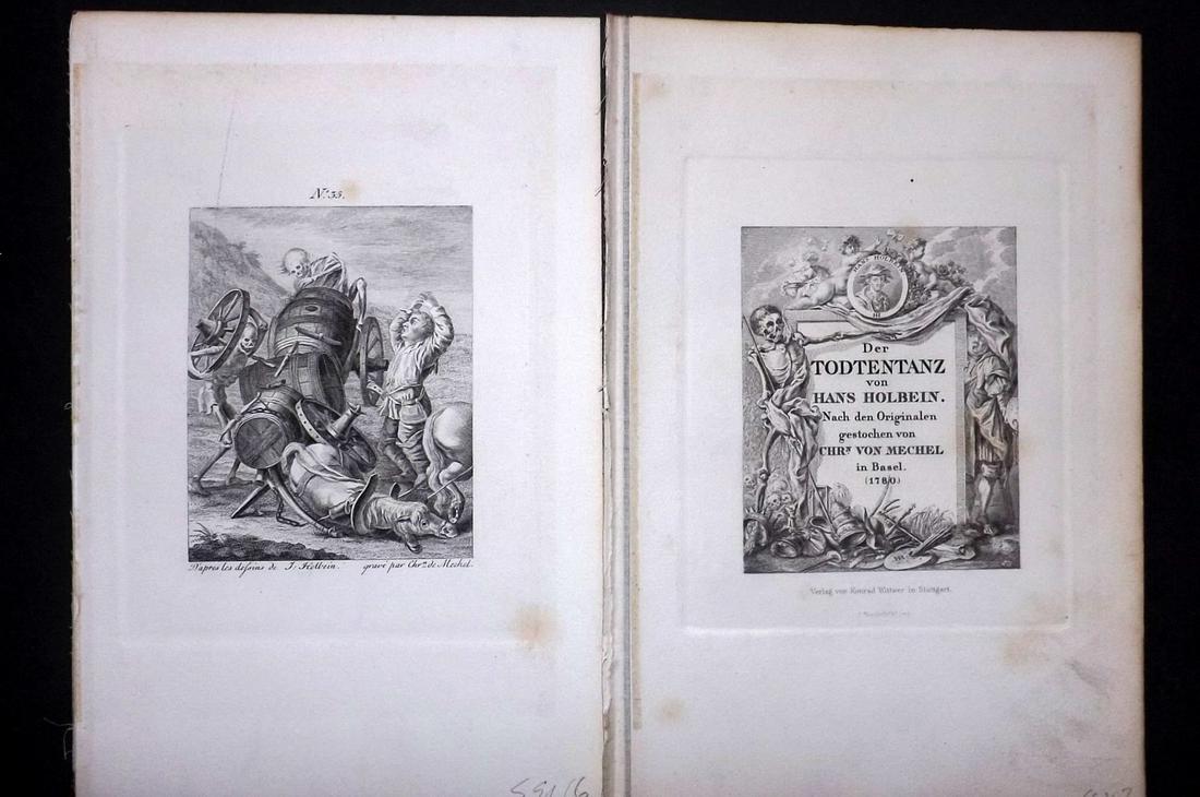 Holbein & Mechel C1870 Pair of Dance of Death Prints (1 of 2)