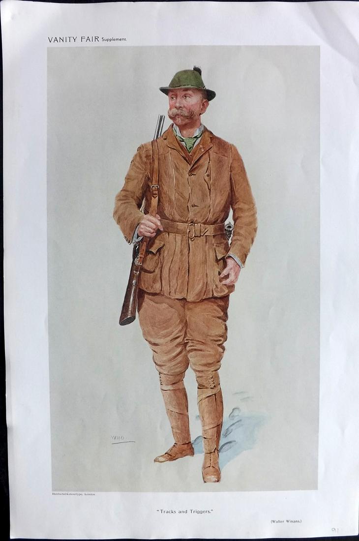 Vanity Fair Print 1909 Walter Winans, Game Hunter (1 of 1)