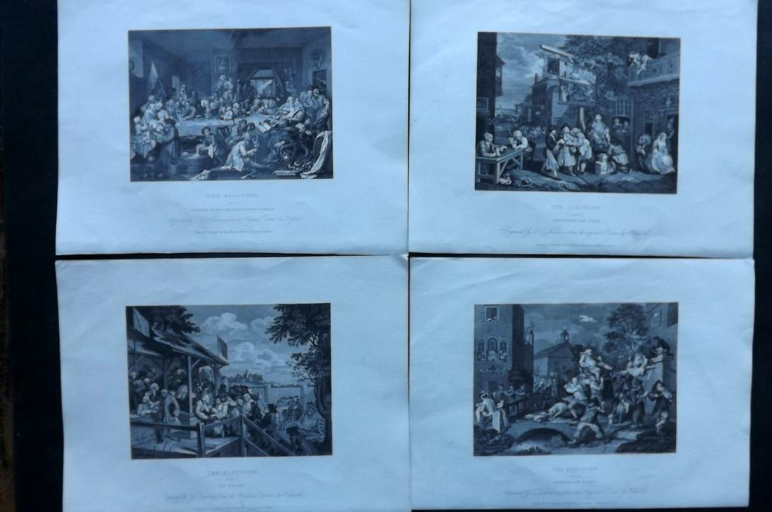 Hogarth, William 1833 Set of 4 Prints. The Election (1 of 2)