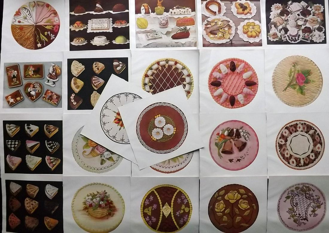 Weber, Johannes 1923 Lot of 22 Food Prints. Cakes (1 of 9)