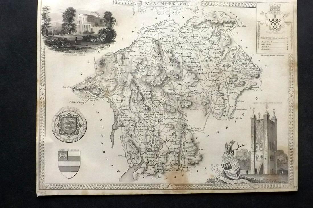 Moule, Thomas C1835 British Map. Westmorleand (1 of 2)