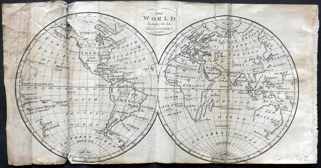 Turner, Richard 1808 Map. World Hemispheres (1 of 2)