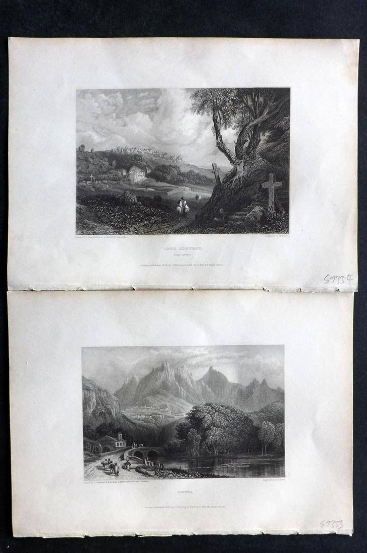 Finden, E. & W. 1834 Pair of Views of Cintra, Portugal (1 of 2)