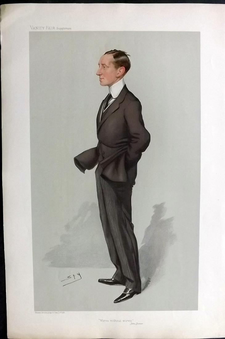 Vanity Fair Print 1905 Guglielmo Marconi, Radio (1 of 1)