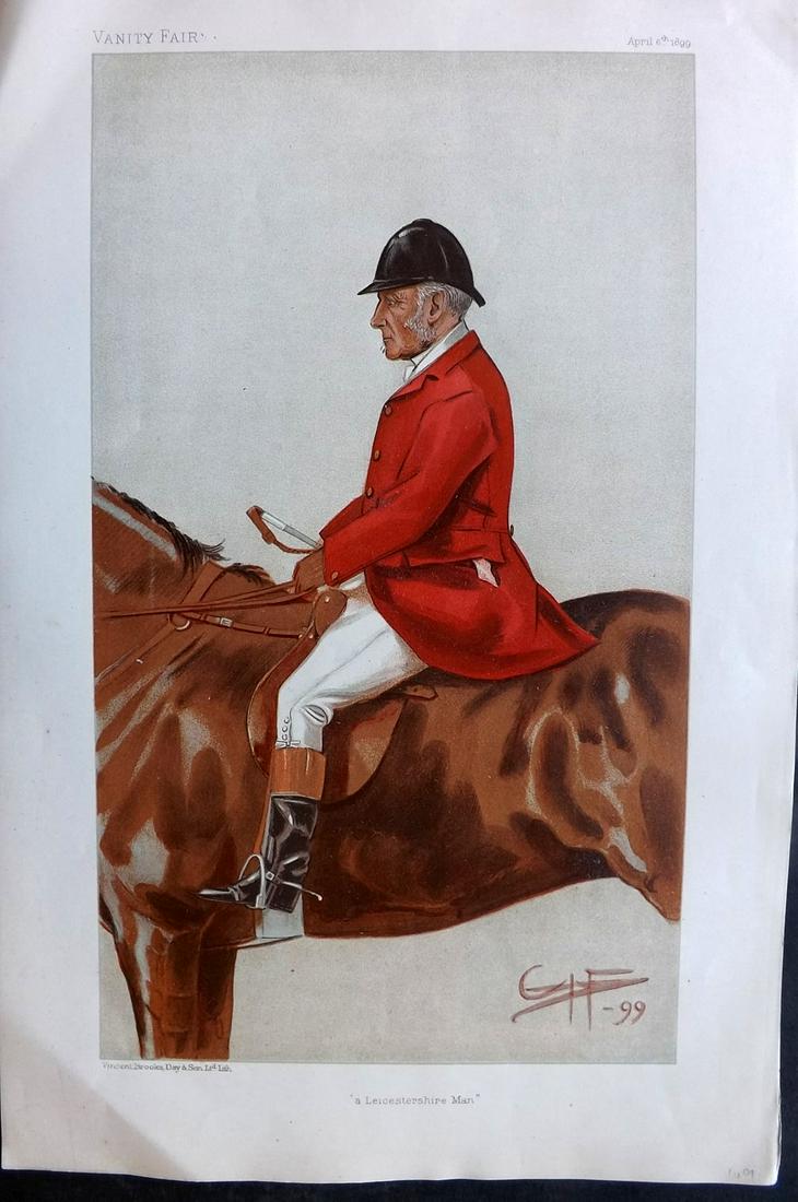 Vanity Fair Print 1899 William Ward Tailby, Foxhunter: Chromolithograph Published 1869-1914, London for "Vanity Fair" Paper Size: 15 x 10 inch (38 x 25cm) Approx. Good Condition