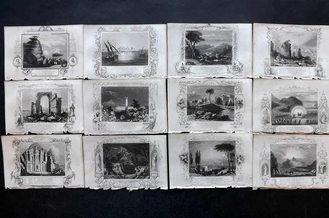 Fletcher, Alexander 1853 Lot of 12 Holy Land Views (1 of 2)