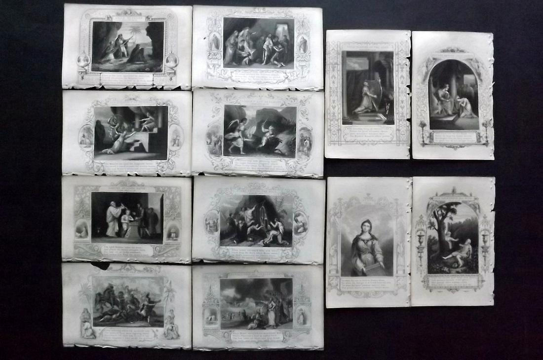Fletcher, Alexander 1853 Lot of 12 Religious Prints (1 of 2)