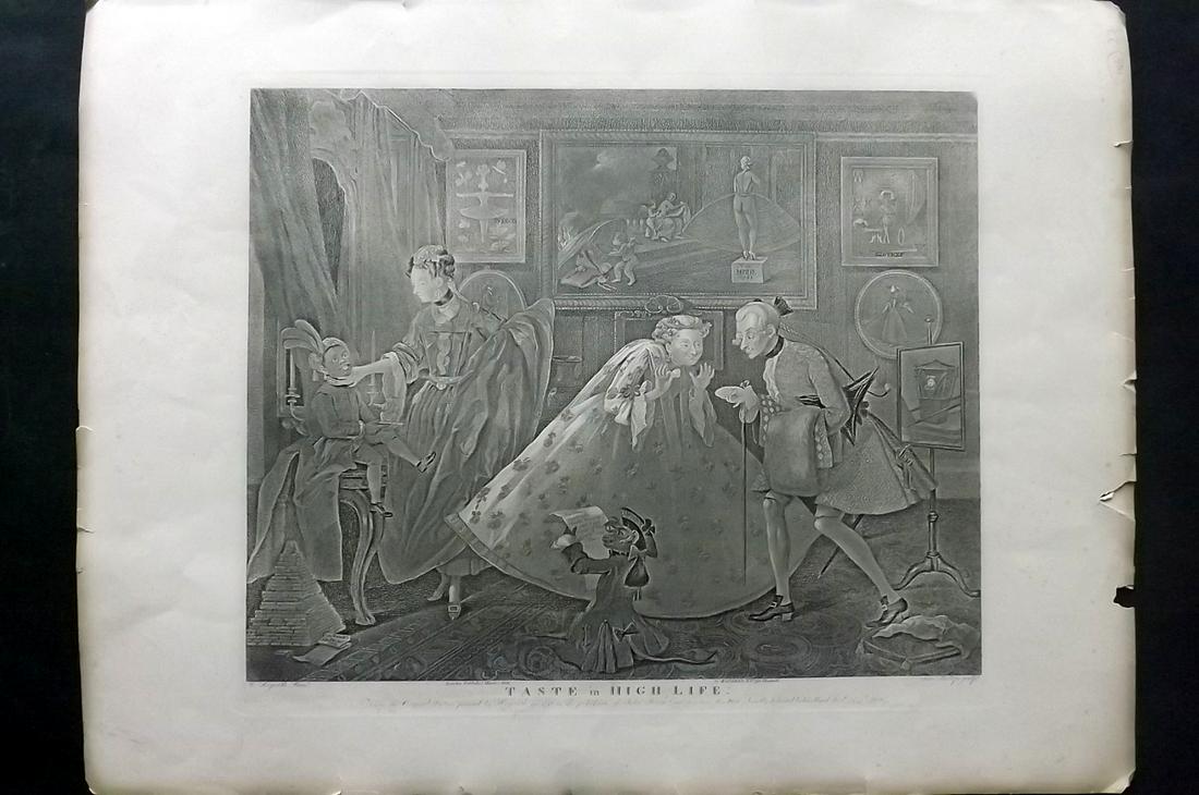 Hogarth, William 1835 LG Folio Print. Taste in High (1 of 2)
