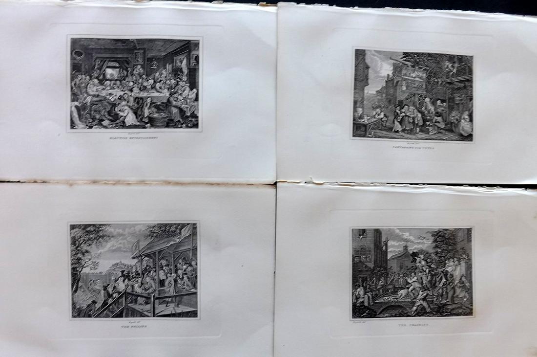Hogarth, William 1884 Set of 4 Prints. The Election (1 of 2)
