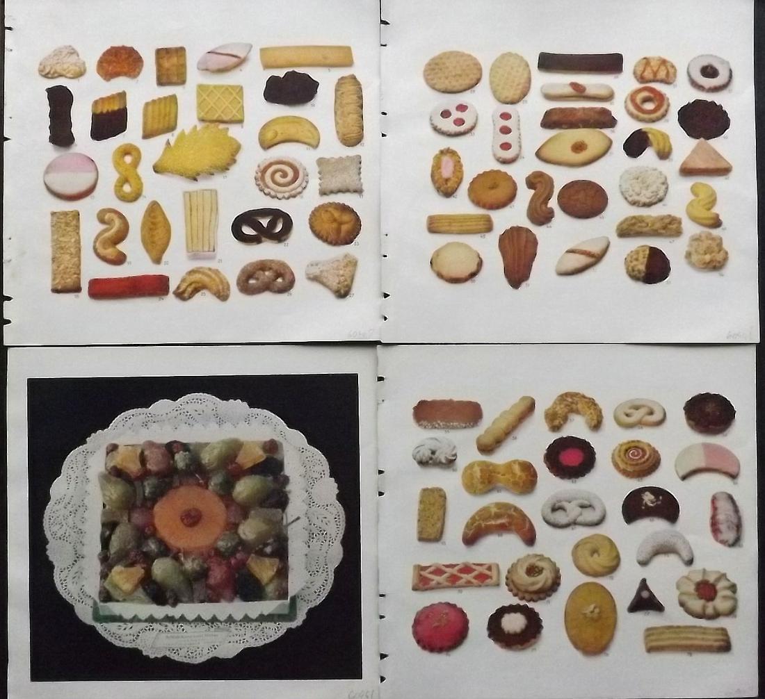 Weber, Johannes 1923 Lot of 4 Food. Cookies, Cake (1 of 2)