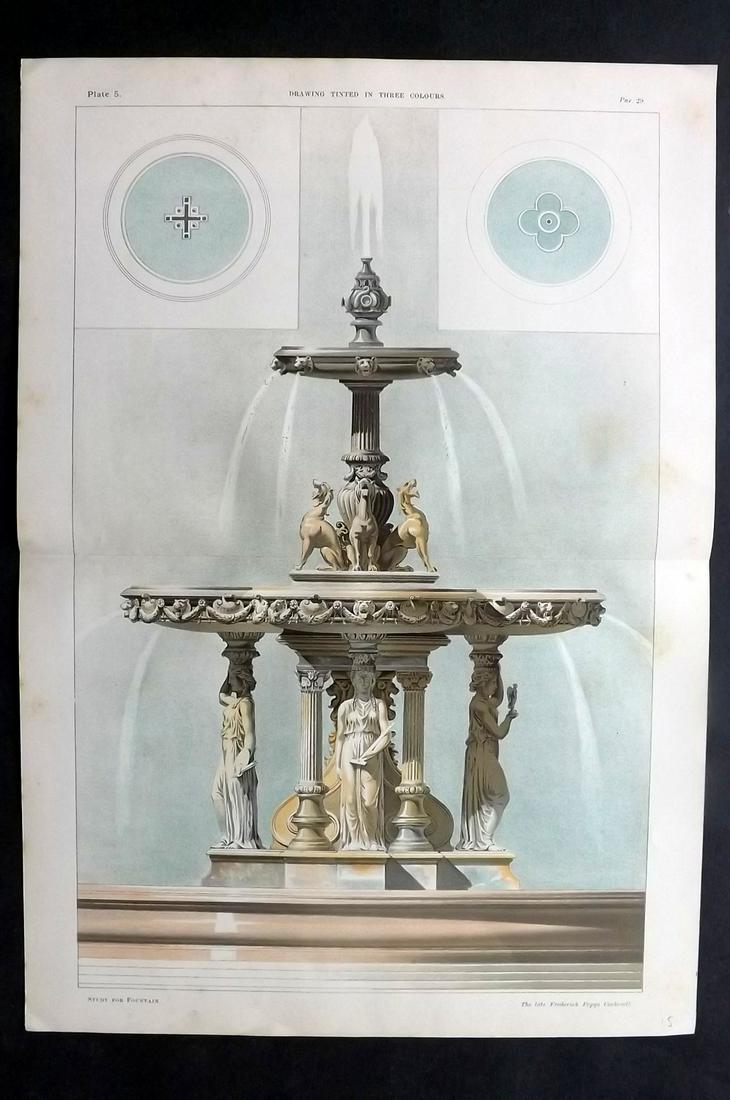 Spiers, Richard 1887 Folio Print. Study for Fountain (1 of 2)