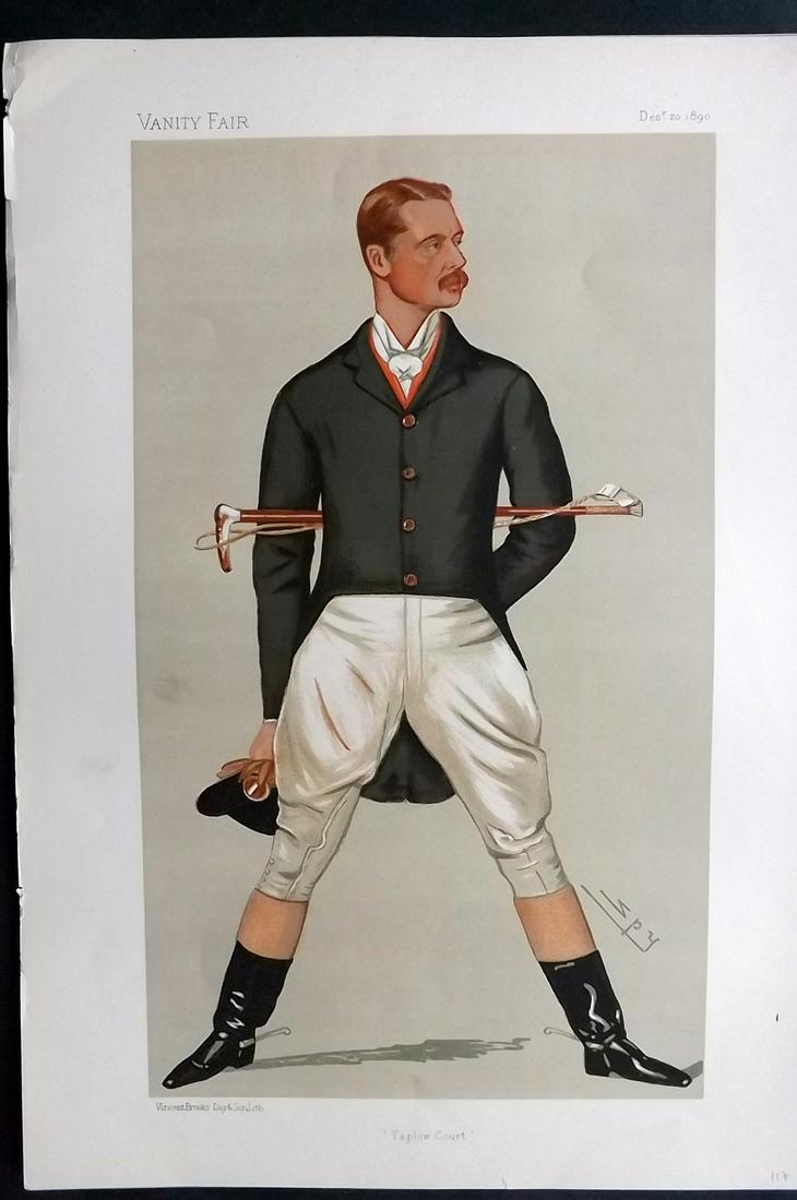 Vanity Fair Print 1890 William Grenfell, Sport Rider (1 of 1)