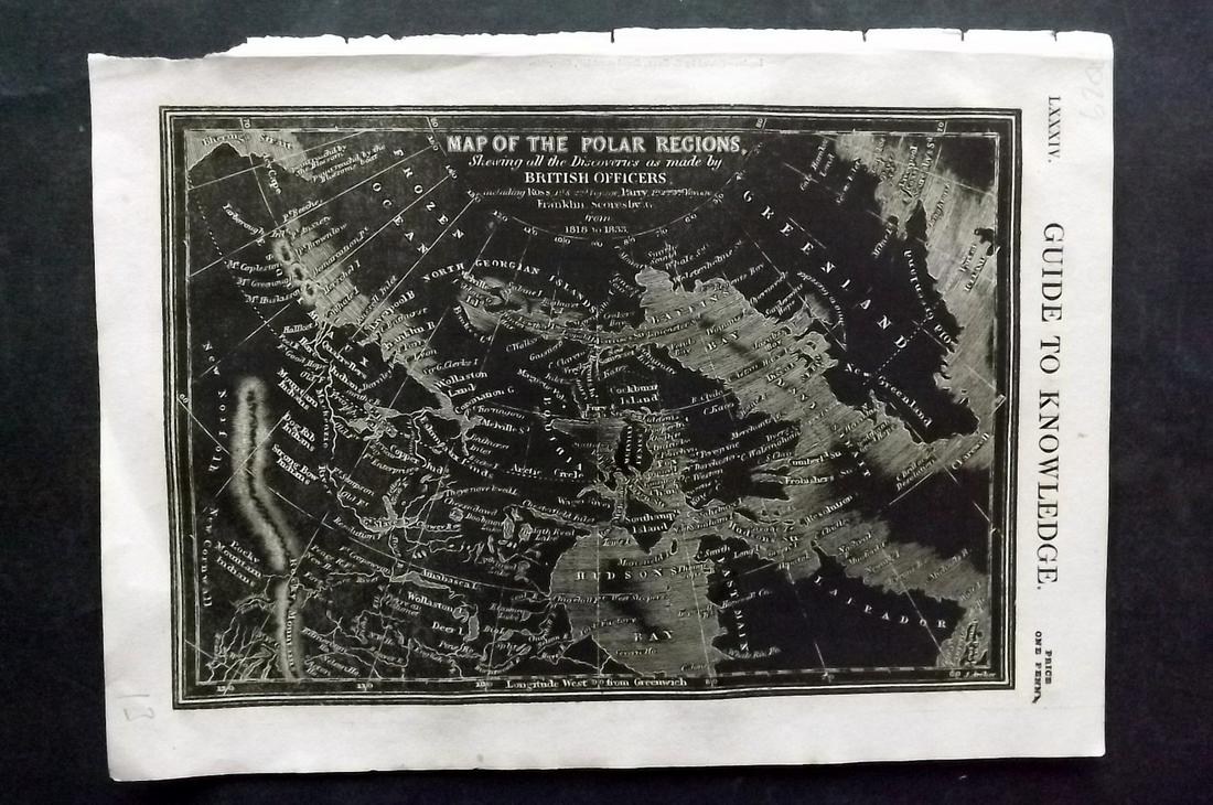 Pinnock & Archer 1833 Map. North Polar Regions (1 of 2)