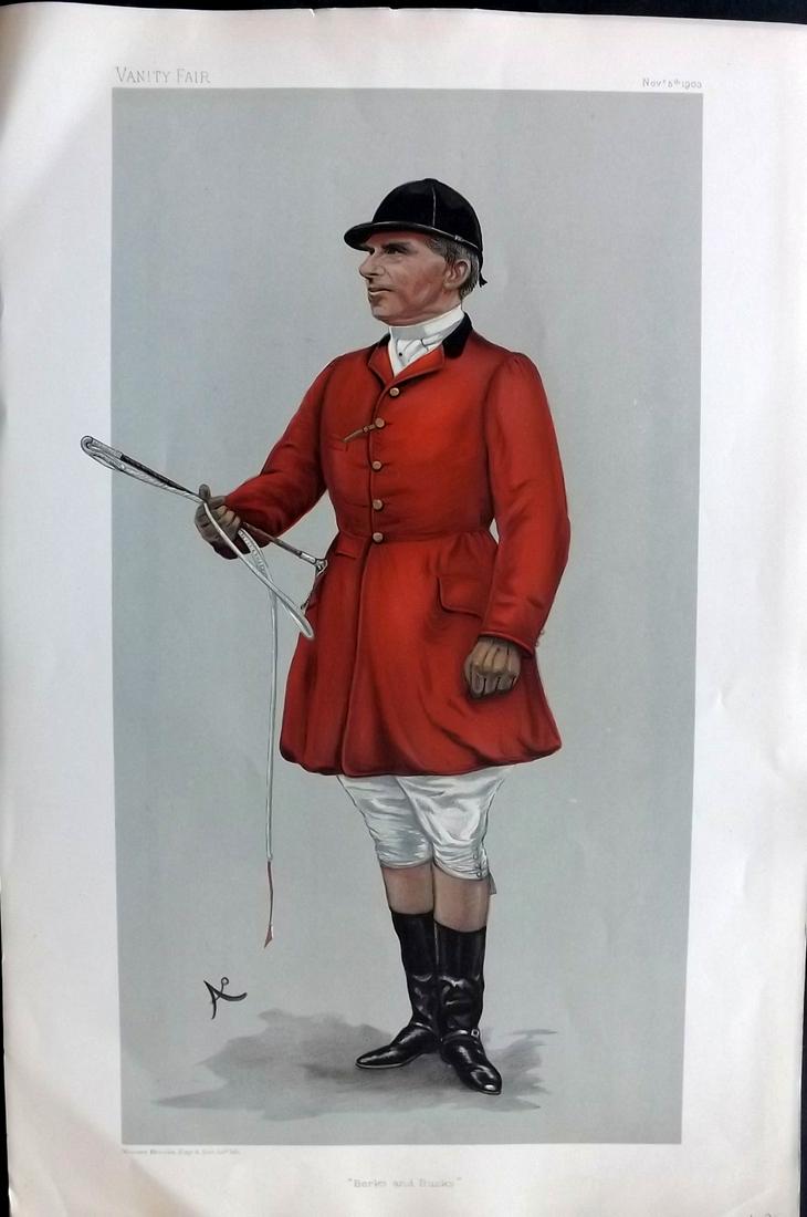Vanity Fair Print 1903 Robert Wilmot, Foxhunter: Chromolithograph Published 1869-1914, London for "Vanity Fair" Paper Size: 15 x 10 inch (38 x 25cm) Approx. Good Condition