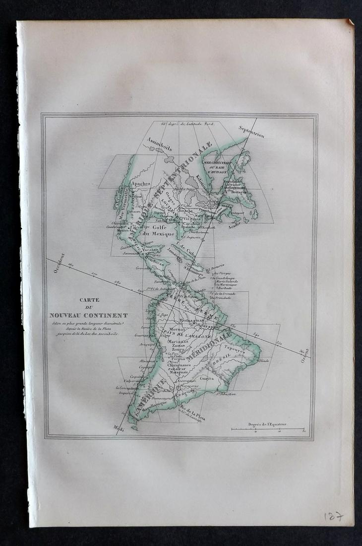 Buffon & Tardieu 1853 Map. New World (1 of 2)