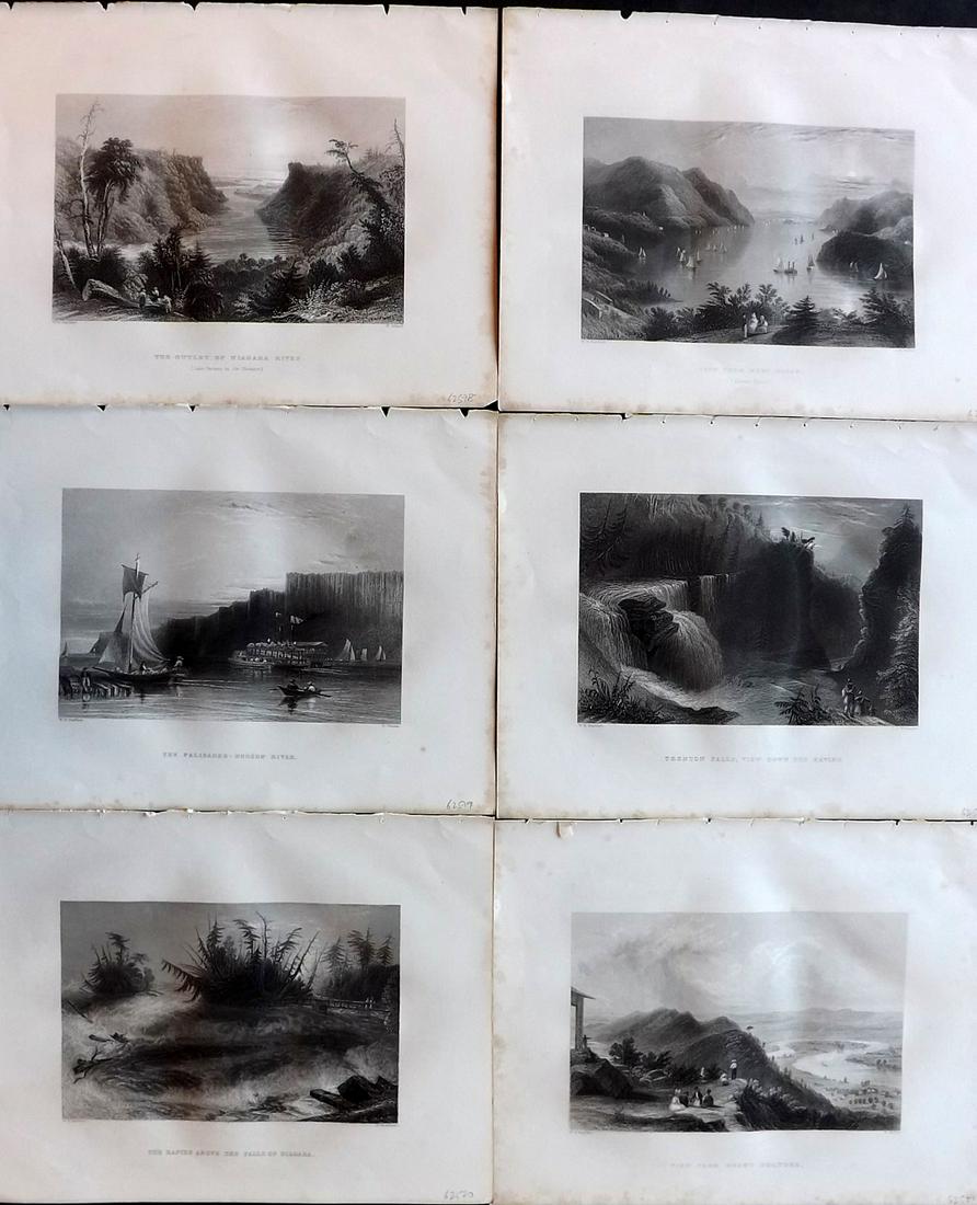 Bartlett, William C1840 Lot of 6 USA Views (1 of 2)